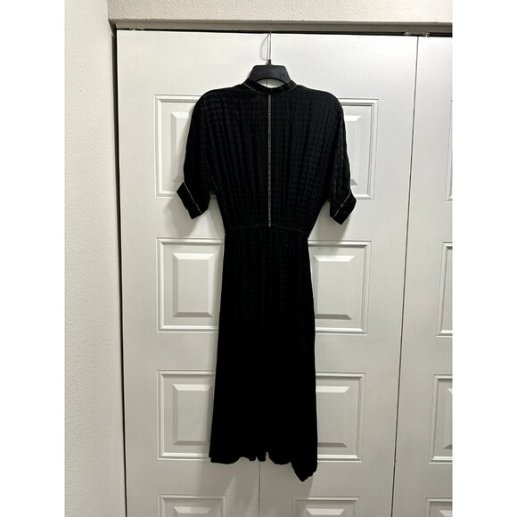 NWOT & Other Stories Stockholm Atelier Black Houndstooth Midi Dress Size 0 - Picture 3 of 8